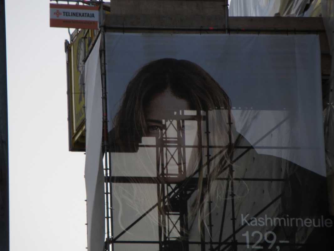 seethrough transparent advertisement city street photography